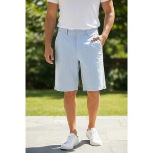 Polo Golf Ralph Lauren Mens Blue Gingham Check Shorts Waist 38 7.5 inseam